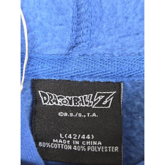 Dragon Ball Z Hoodie Mens L Blue Black Son Goku Graphic Pullover Anime Grunge - Picture 4 of 6